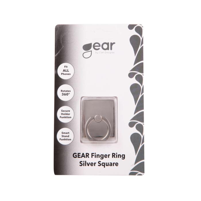 UTGATT1 - Gear Mobilring metal shine med ställfunktion - silver