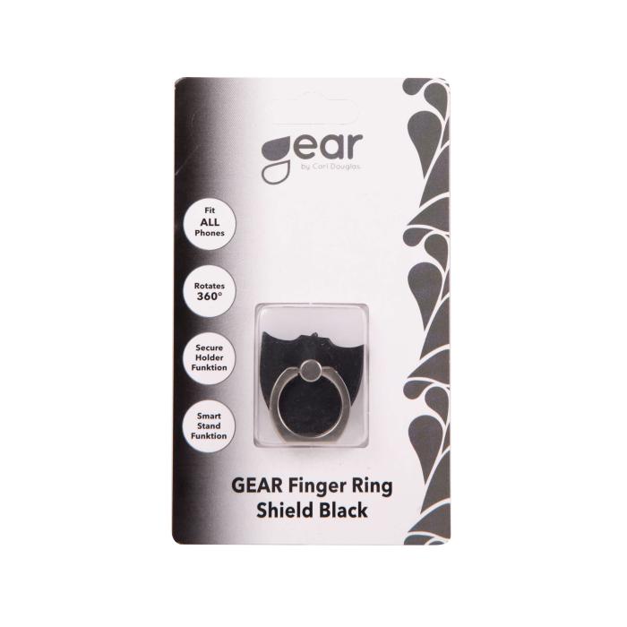 GEAR - Gear Mobilring matt sköld med ställfunktion - Svart