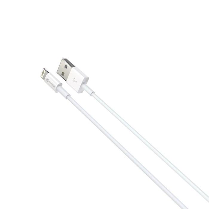 Comma - Comma USB Till Lightning 1m Kabel 2.4A Jub MFi - Vit