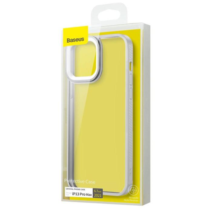 BASEUS - Baseus Crystal Skal iPhone 13 Pro Max - Grå
