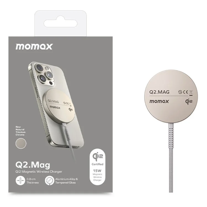 Momax - MOMAX Qi2 MagSafe Trådlös Laddare iPhone 15W