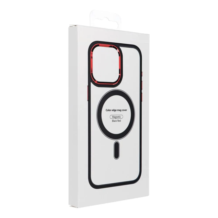 A-One Brand - iPhone 17 Mobilskal MagSafe Color Edge - Svart/Röd