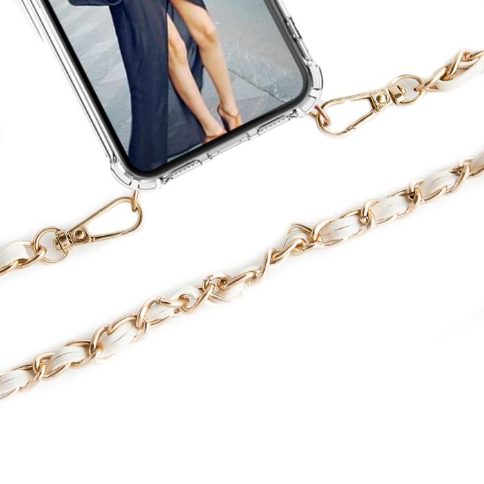 Boom of Sweden - BOOM iPhone 14 Pro Max skal med mobilhalsband - Chain White