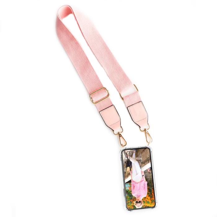Boom of Sweden - Boom iPhone 13 Pro Max skal med mobilhalsband- Belt Pink