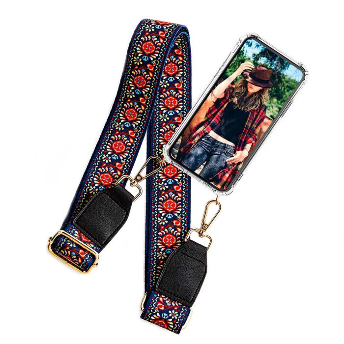 Boom of Sweden - Boom iPhone 13 Pro skal med mobilhalsband- Belt Flowers
