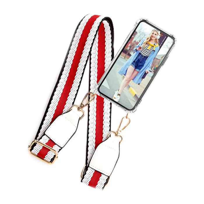 UTGATT1 - Boom iPhone 5/5S/SE skal med mobilhalsband- Belt RedWhite
