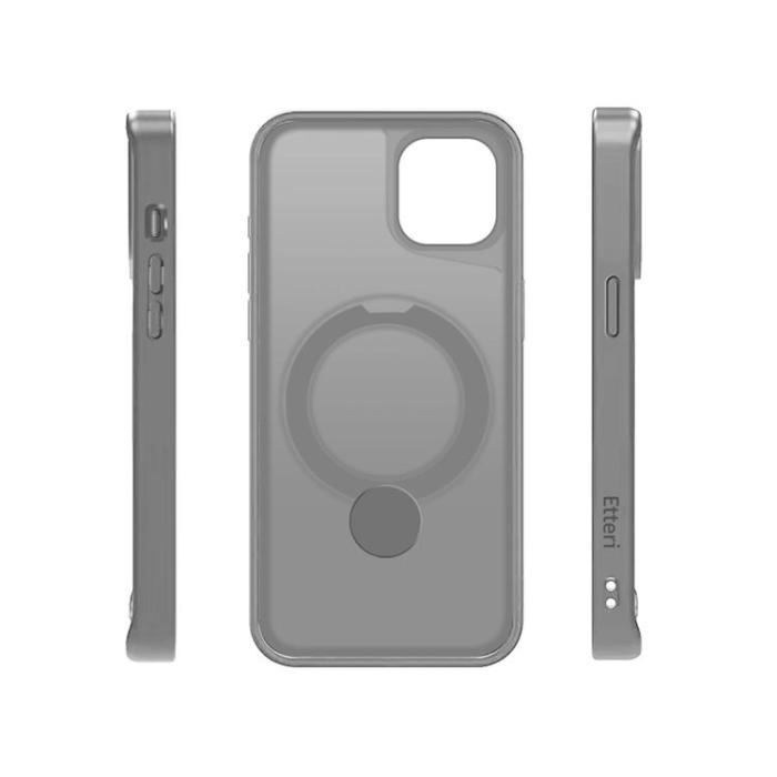 Etteri - Etteri iPhone 14 Mobilskal MagSafe Matt Ring - Grå