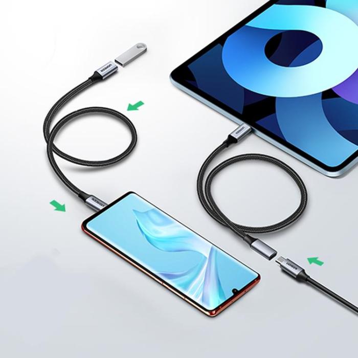 Ugreen - Ugreen Förlängning Kabel USB-C Hane Till USB-C Hona 1m - Grå