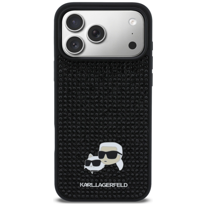 KARL LAGERFELD - Karl Lagerfeld Mobilskal iPhone 17 Pro Max Rhinestones Karl&Choupette Pin