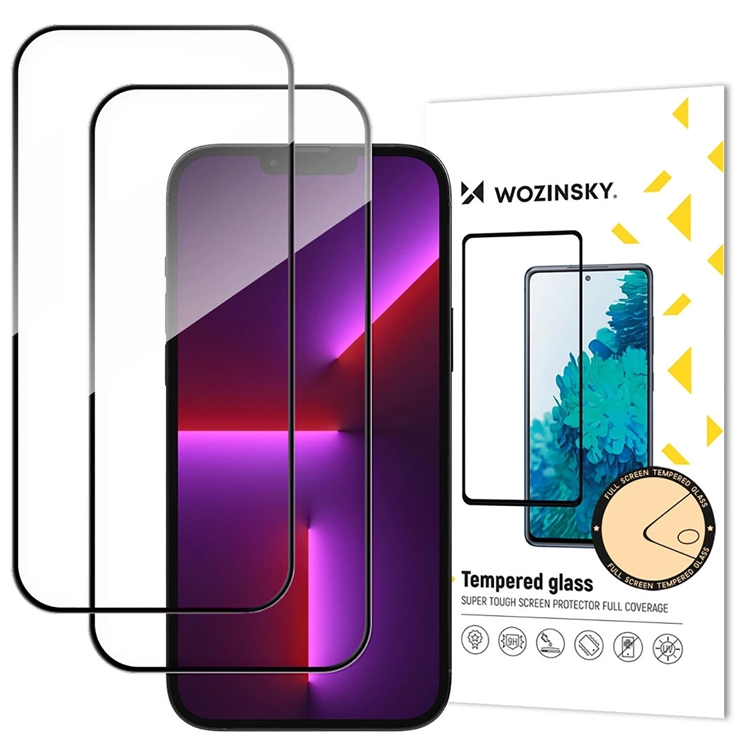 [2-Pack] Wozinsky iPhone 17 Pro Max Härdat Skärmskydd Full Glue - Svart | 5468 | AlltMobil
