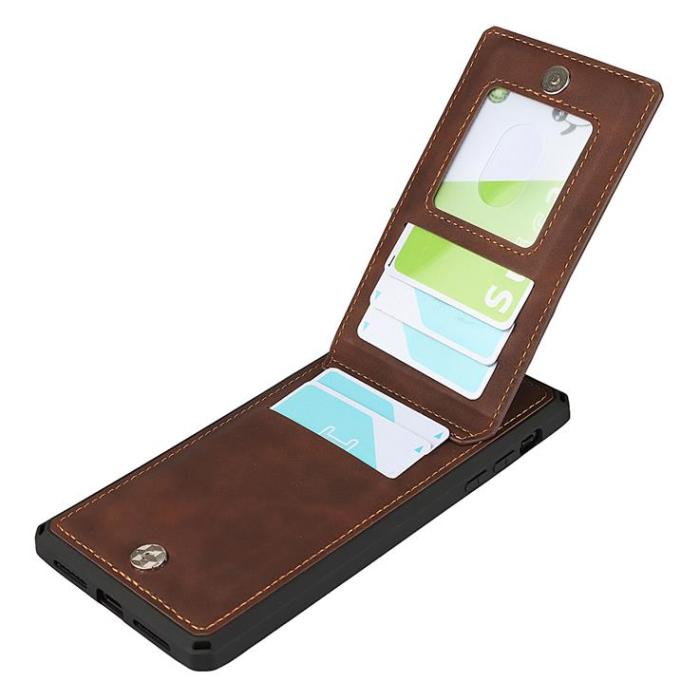 OEM - Skal med Kortplatser till iPhone 12 Pro Max - Brun