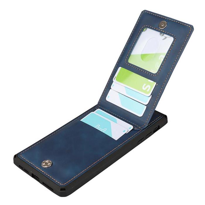 OEM - Skal med Kortplatser till iPhone 12 Pro Max - Blå