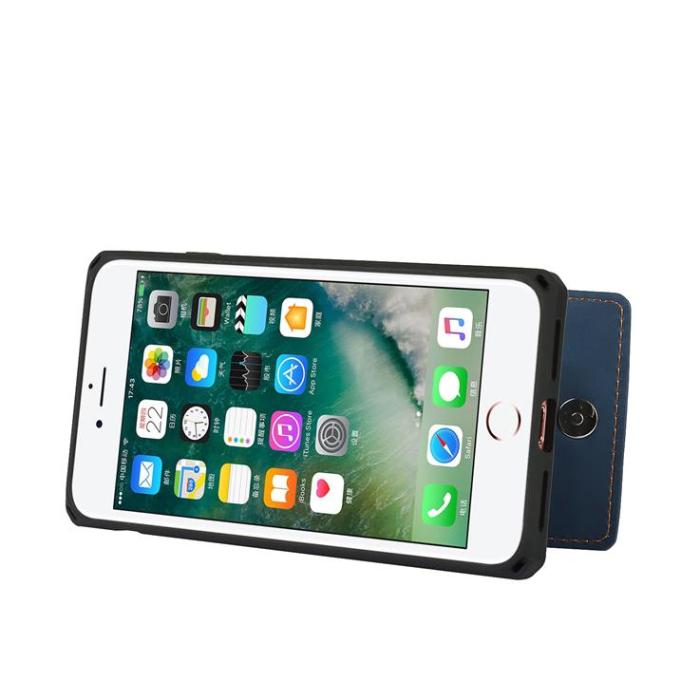 OEM - Skal med Kortplatser till iPhone 7/8/SE 2020 - Blå