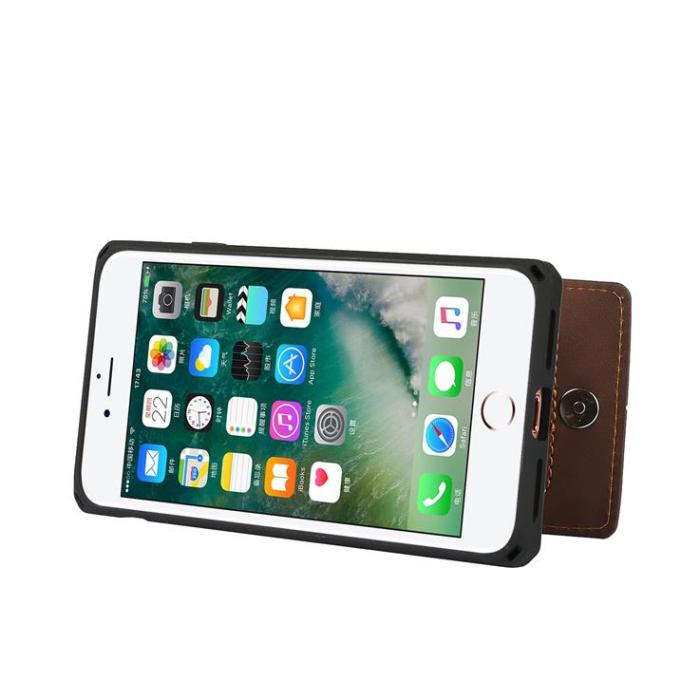 OEM - Skal med Kortplatser till iPhone 7/8/SE 2020 - Brun