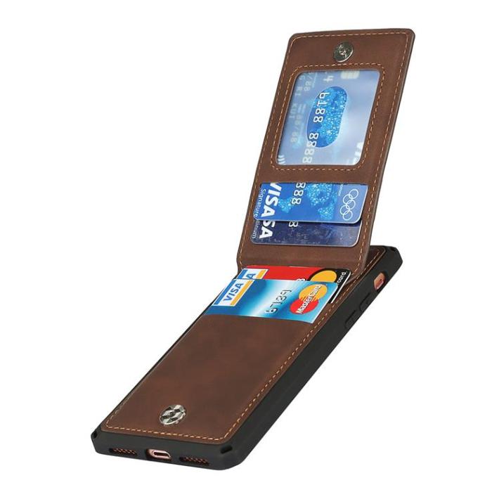 OEM - Skal med Kortplatser till iPhone 7/8/SE 2020 - Brun