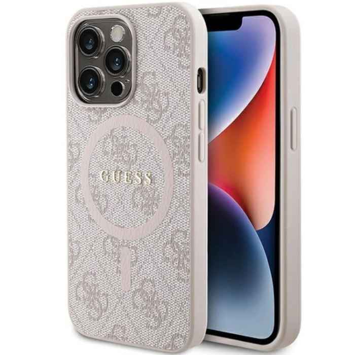 Guess - Guess iPhone 13/13 Pro Mobilskal Magsafe Collection - Rosa