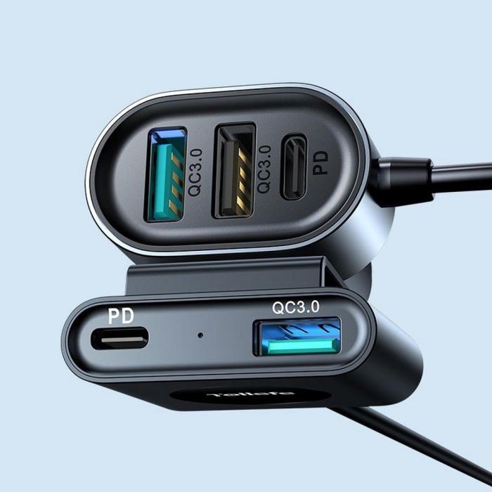 Joyroom - Joyroom JR-CL05 5-Port Usb Billaddare 72W - Svart
