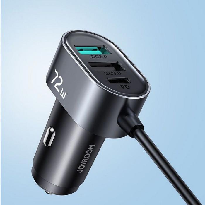 Joyroom - Joyroom JR-CL05 5-Port Usb Billaddare 72W - Svart