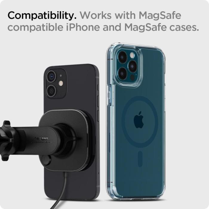 UTGATT - Spigen Magnetic Magsafe Vent billaddare 7.5w - Svart