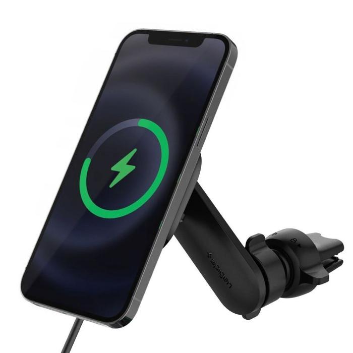 UTGATT - Spigen Magnetic Magsafe Vent billaddare 7.5w - Svart