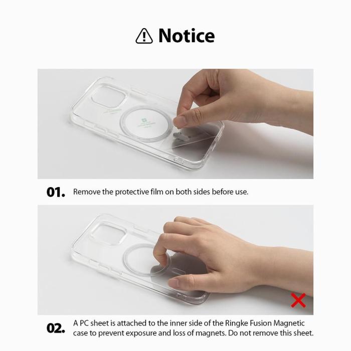 UTGATT5 - Ringke Fusion Magnetic Magsafe Skal iPhone 12 Pro Max - Matte Clear