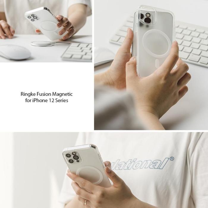 UTGATT5 - Ringke Fusion Magnetic Magsafe Skal iPhone 12 Pro Max - Matte Clear