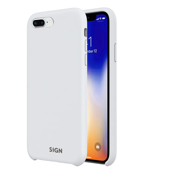 SiGN - SiGN iPhone 7/8 Plus Skal Liquid Silicone - Vit