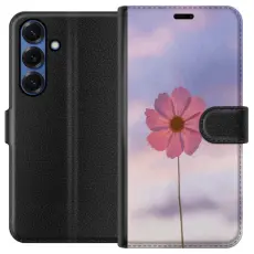 Gustaf - Pl&aring;nboksfodral till Samsung Galaxy S25+ med Rosa blomma