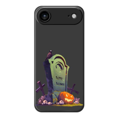 A-One Brand - iPhone Air Mobilskal med Halloween Tombstone Pattern TPU - Svart