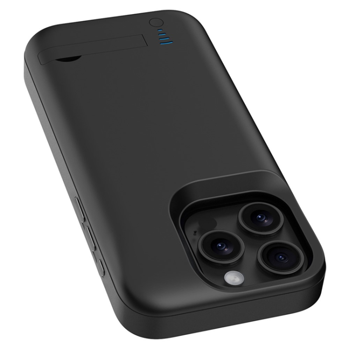 A-One Brand - Galaxy iPhone 16 Pro Batteriskal Kickstand 5000mAh - Svart