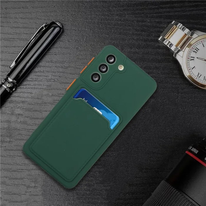 OEM - Galaxy S23 Mobilskal Korthållare TPU - Midnight Grön