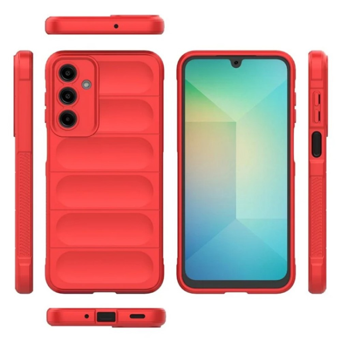 WANLONFENG - WANLONFENG Galaxy A26 Mobilskal med Härdat Glas HD - Röd