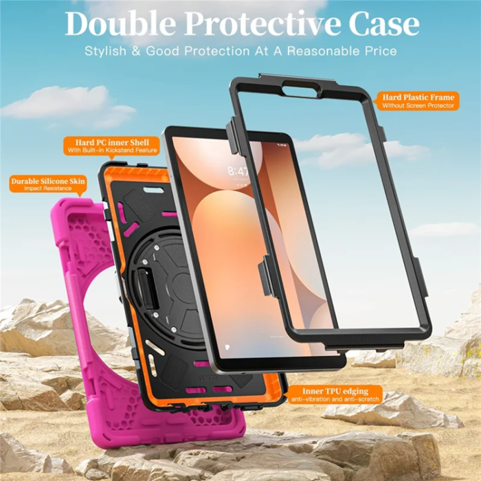 A-One Brand - Galaxy Tab A11 Mobilskal Kickstand Silikon Axelrem