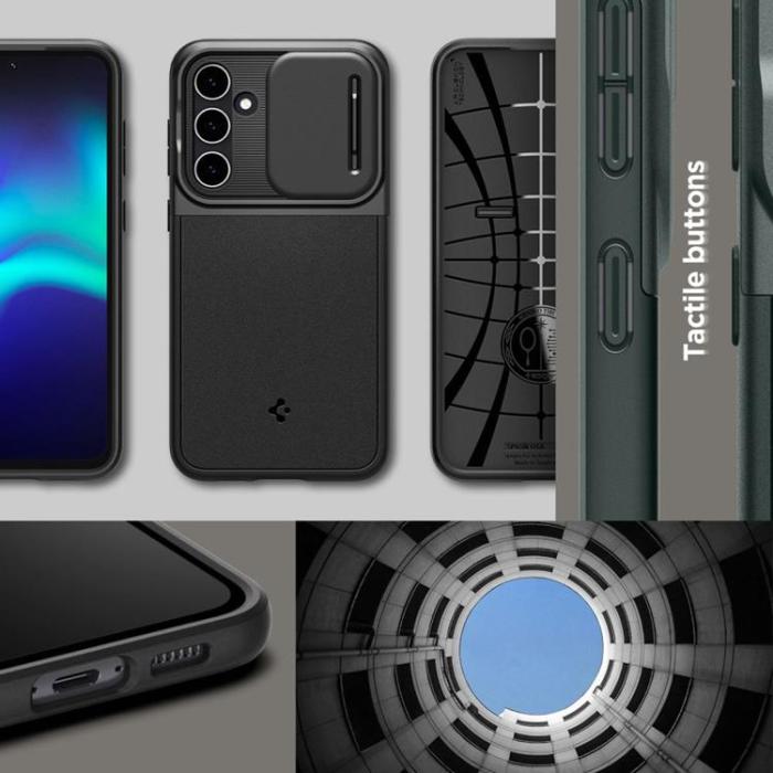 UTGATT - Spigen Galaxy S23 FE Mobilskal Optik Armor - Abyss Grön