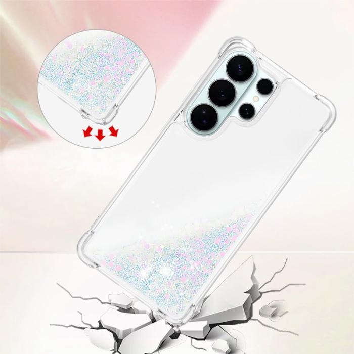 DIERFENG - Mobilskal till SAMSUNG Galaxy S26 Ultra TPU Glittrande Stötsäker Laser / Hjärtan