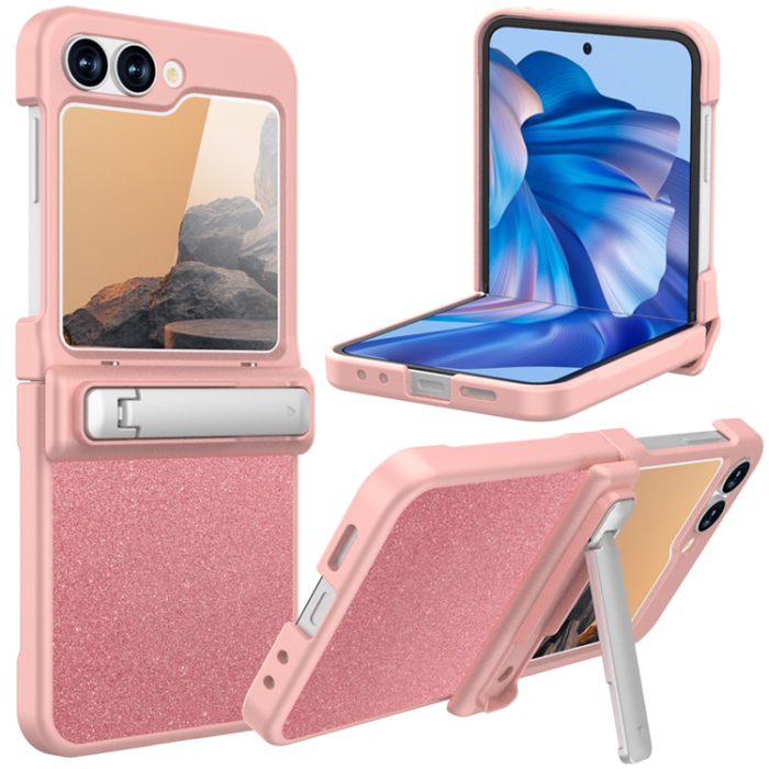 A-One Brand - GW181 Galaxy Z Flip 7 FE/Z Flip 6 Mobilskal Kickstand - Roséguld