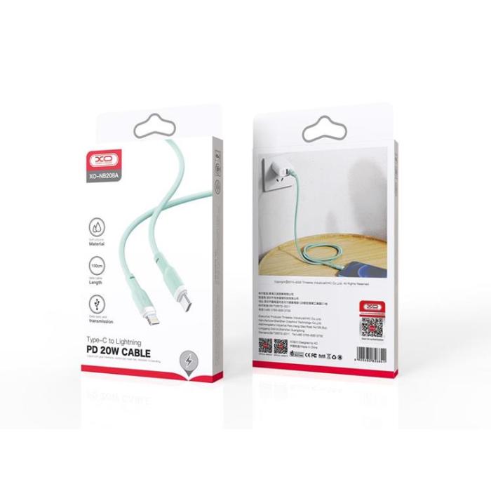 XO - XO USB-C till Lightning kabel 20W 1m NB208A PD - Grön