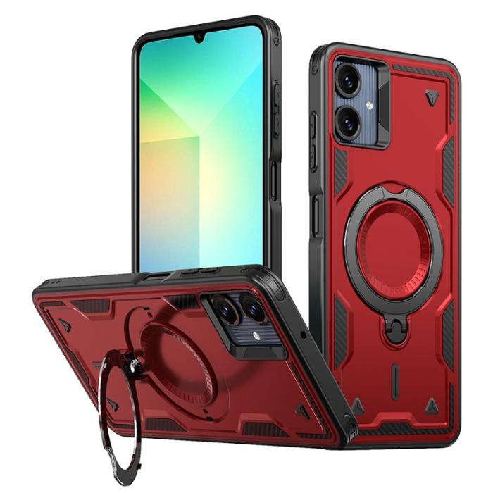 N/A - Mobilskal till Samsung Galaxy A06 4G Plast Militärt Skydd - Röd