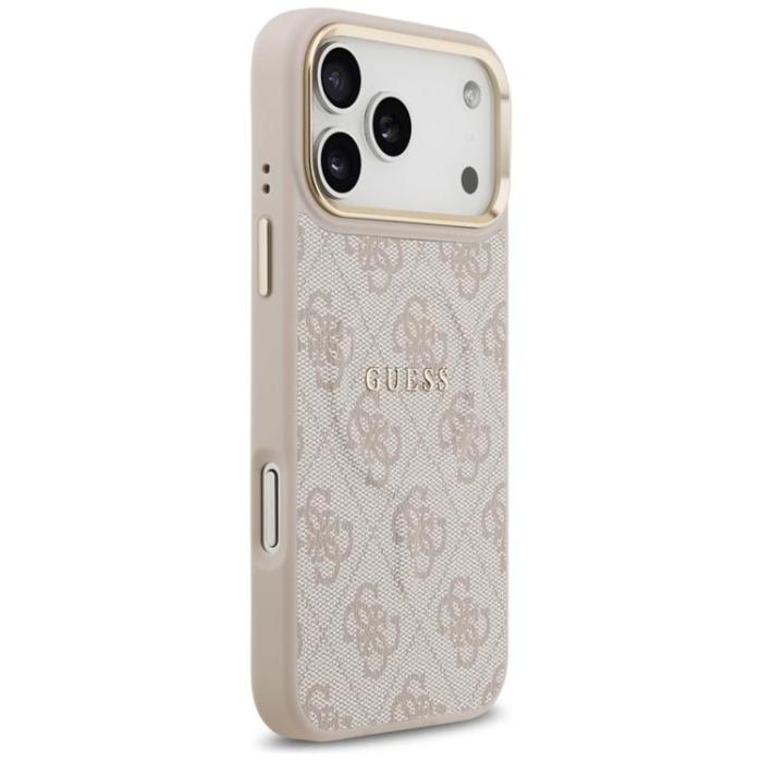 Guess - Guess iPhone 17 Pro Max Mobilskal MagSafe 4G PU Classic Logo - Rosa