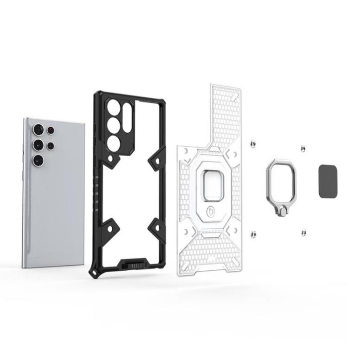 OEM - Ring Kickstand Skal Galaxy S22 Ultra 5G - Vit