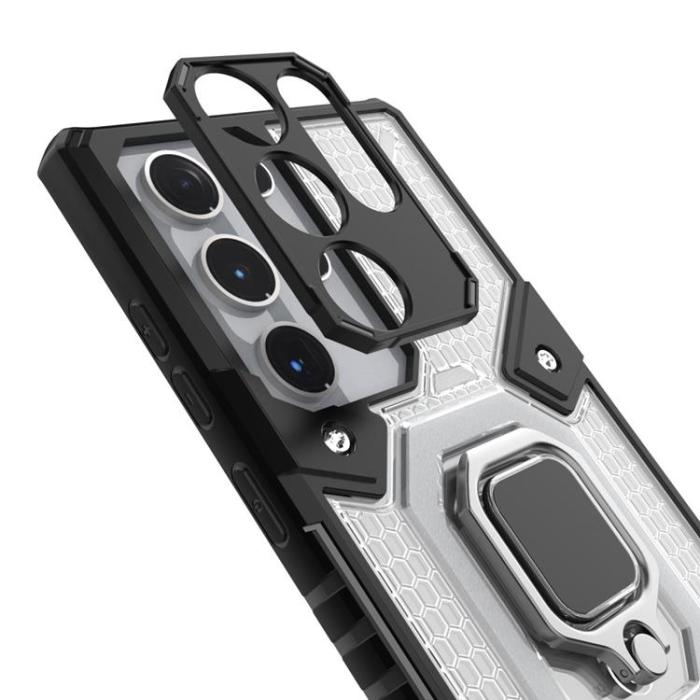 OEM - Ring Kickstand Skal Galaxy S22 Ultra 5G - Vit