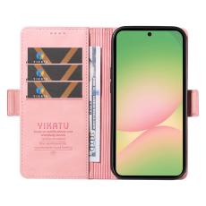 YIKATU - YIKATU Samsung Galaxy A57 Pl&aring;nboksfodral Konstl&auml;der - Rosa