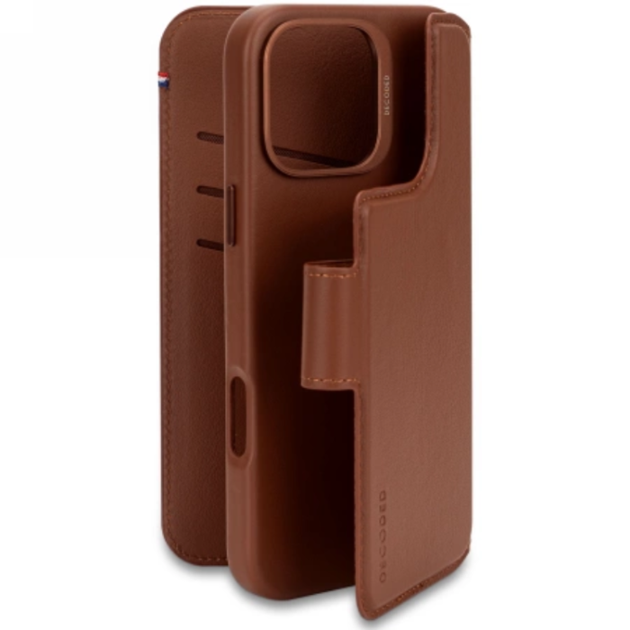 Decoded - Decoded iPhone 16 Pro Plånboksfodral MagSafe Detachable - Brun