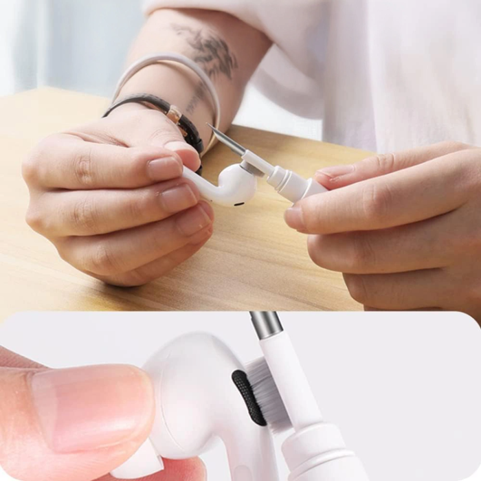 Tech-Protect - Tech Protect 3in1 Cleaning Kit För Earphone - Vit