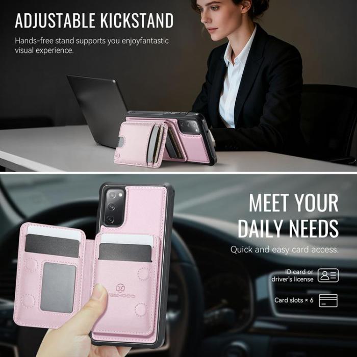 OEM - JEEHOOD Samsung Galaxy S20 FE Fodral Konstläder - Rosa