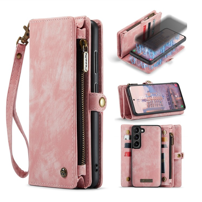 Caseme - Caseme Galaxy S23 Plånboksfodral Detachable - Rosa