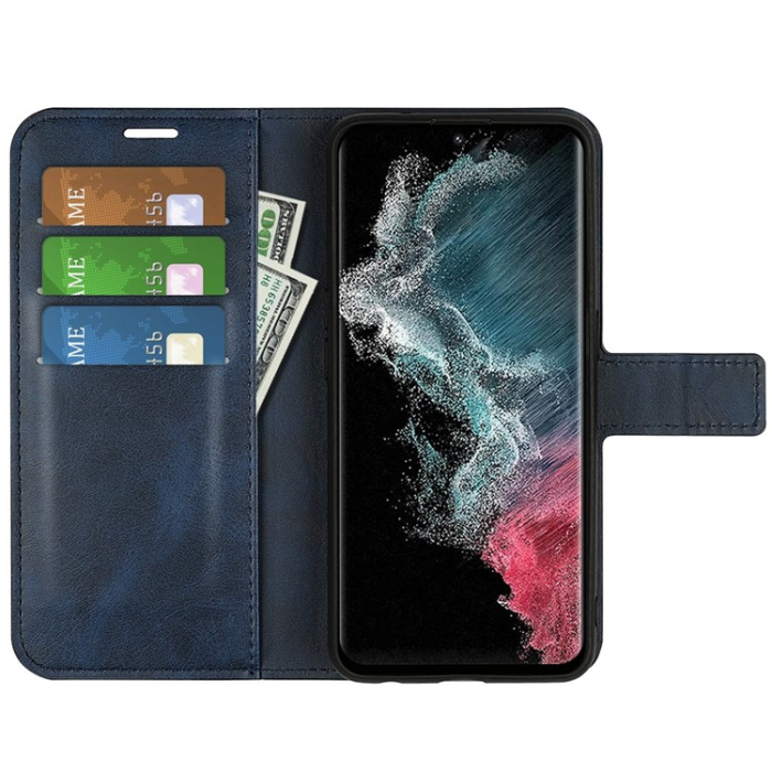 OEM - Galaxy S23 Ultra Plånboksfodral Folio Flip - Blå