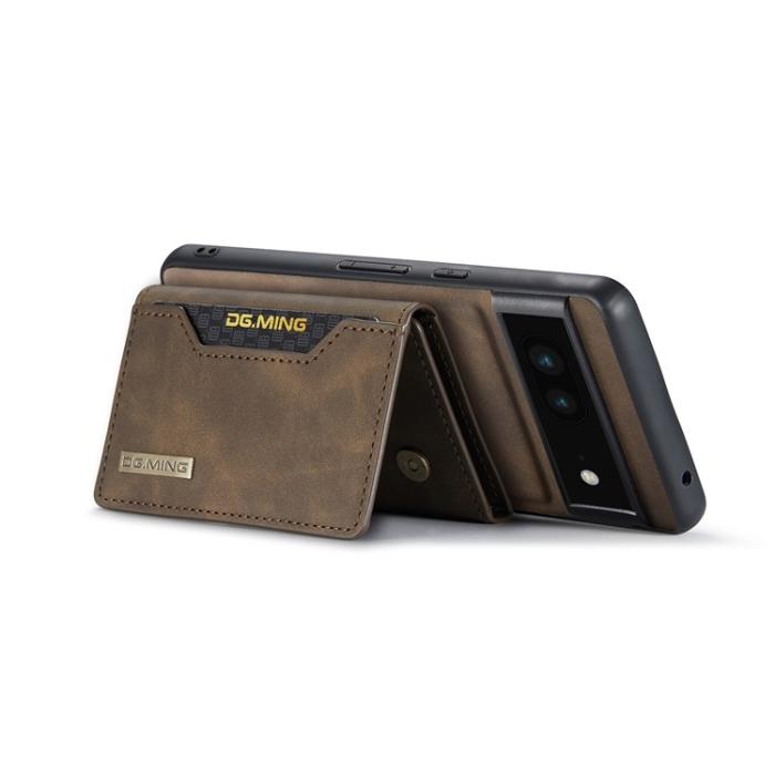 DG.MING - DG.MING Google Pixel 6a Plånboksfodral Detachable 2-in-1 M2 - Coffee