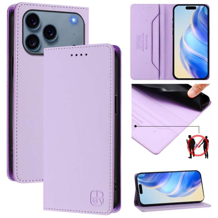 RINACASIS - RINACASIS iPhone 17 Pro Max Plånboksfodral RC01 RFID - Ljuslila