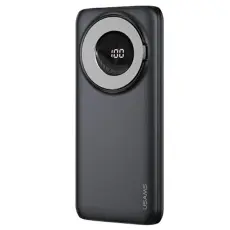 USAMS - USAMS Magnetisk Trådlös Powerbank 10000mAh 20W PD QC 3.0 - Svart